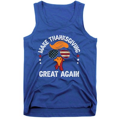 Make Thanksgiving Great Again Trump Turkey Face Thanksgiving Gift Tank Top