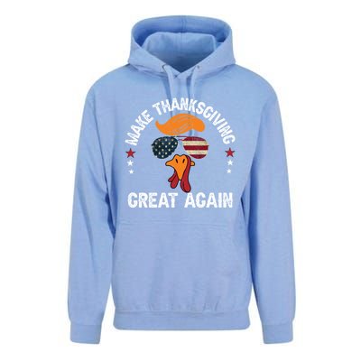 Make Thanksgiving Great Again Trump Turkey Face Thanksgiving Gift Unisex Surf Hoodie