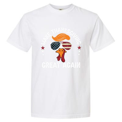 Make Thanksgiving Great Again Trump Turkey Face Thanksgiving Gift Garment-Dyed Heavyweight T-Shirt