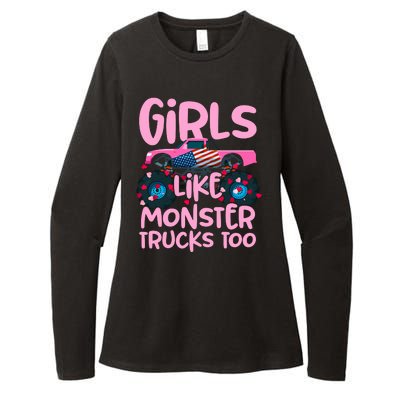 Monster Truck Girls Like Monsters Too Birthday Gifts Womens CVC Long Sleeve Shirt