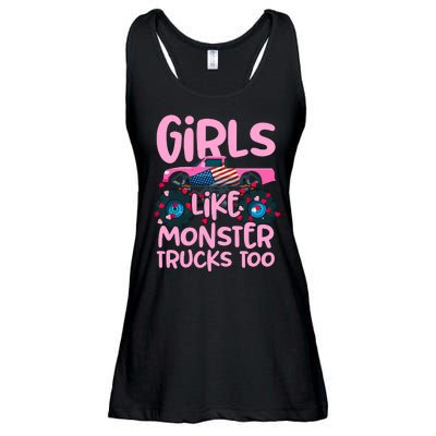 Monster Truck Girls Like Monsters Too Birthday Gifts Ladies Essential Flowy Tank