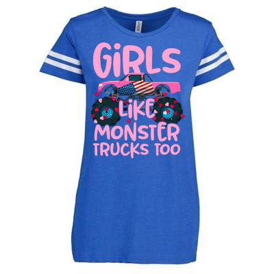 Monster Truck Girls Like Monsters Too Birthday Gifts Enza Ladies Jersey Football T-Shirt