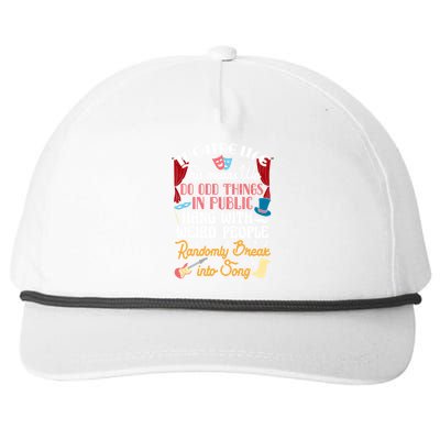 Musical Theater Gift Acting Theatre Nerd Drama Gift Snapback Five-Panel Rope Hat