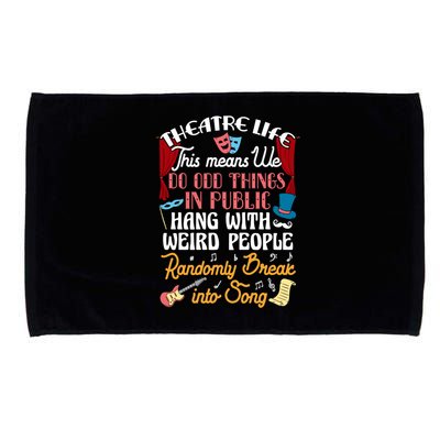 Musical Theater Gift Acting Theatre Nerd Drama Gift Microfiber Hand Towel