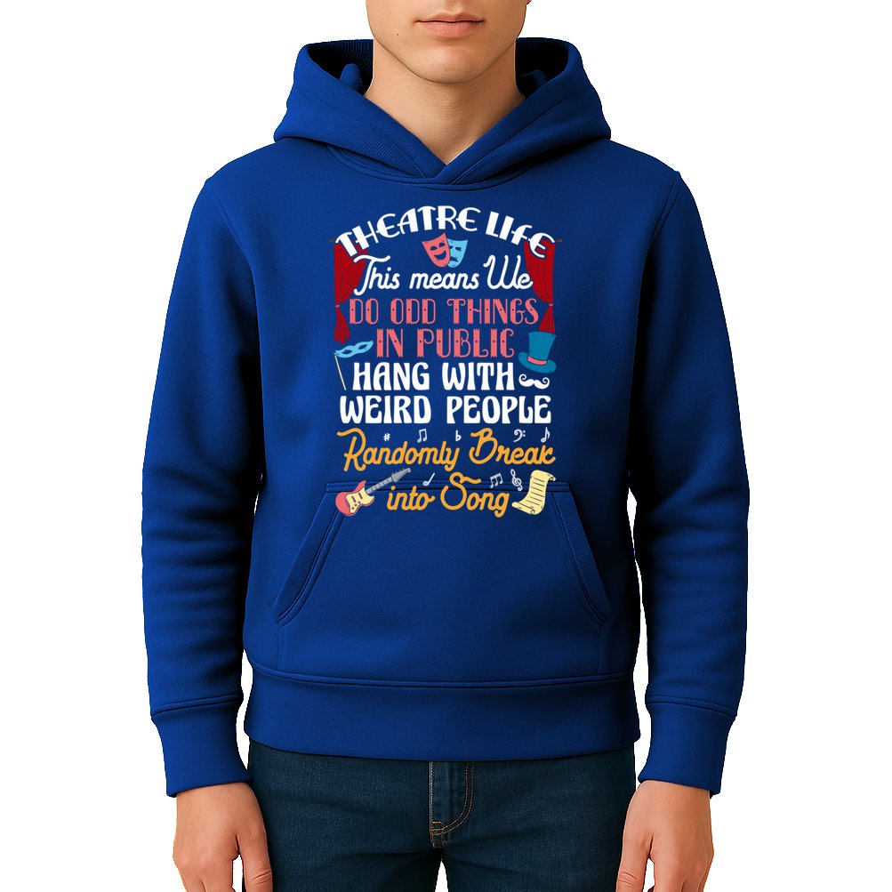 Musical Theater Gift Acting Theatre Nerd Drama Gift Kids Hoodie