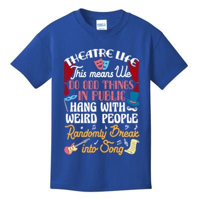 Musical Theater Gift Acting Theatre Nerd Drama Gift Kids T-Shirt