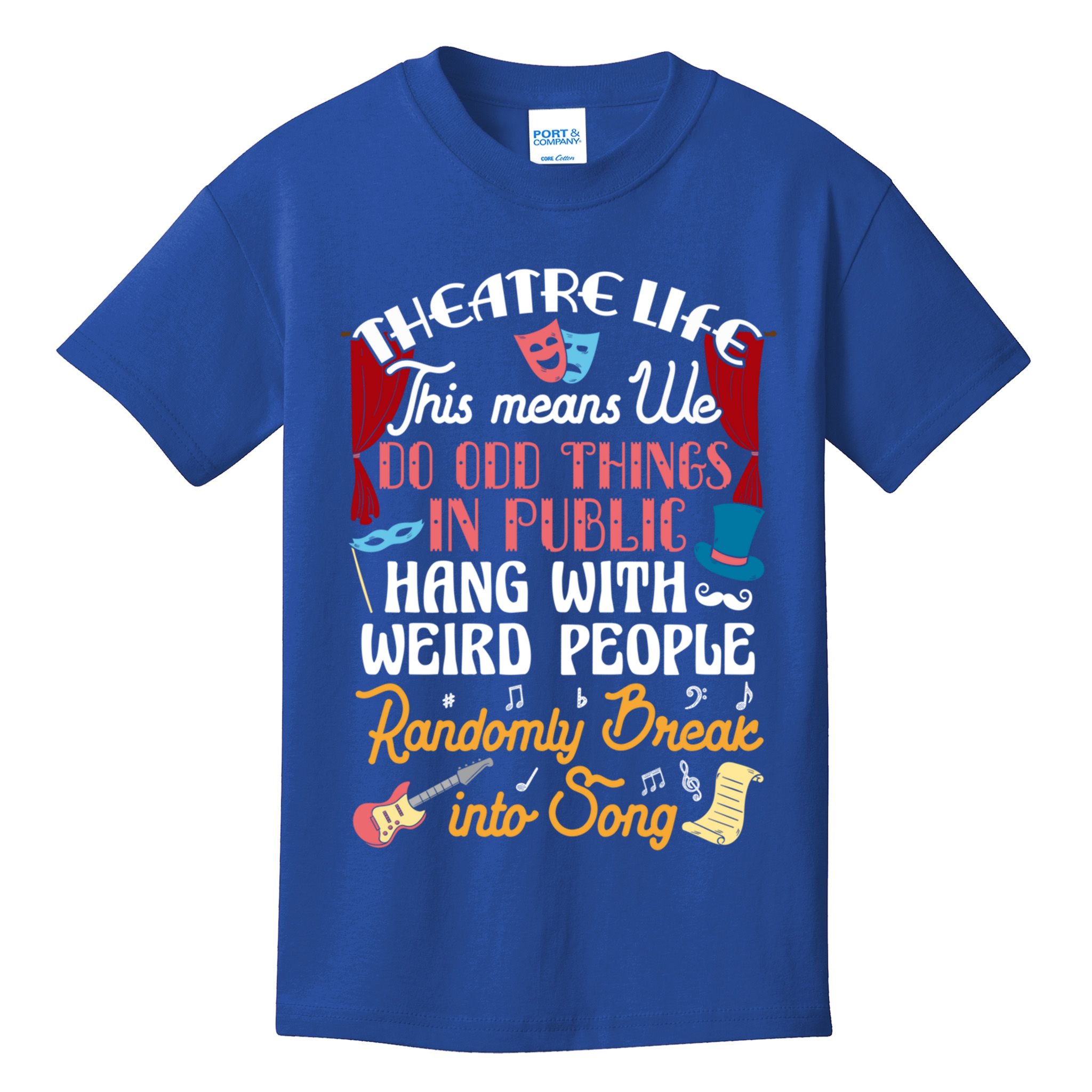 Musical Theater Gift Acting Theatre Nerd Drama Gift Kids T-Shirt