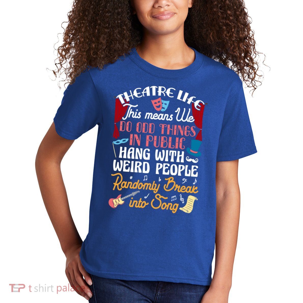 Musical Theater Gift Acting Theatre Nerd Drama Gift Kids T-Shirt