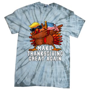 Make Thanksgiving Great Again Funny Turkey 2024 President Tie-Dye T-Shirt