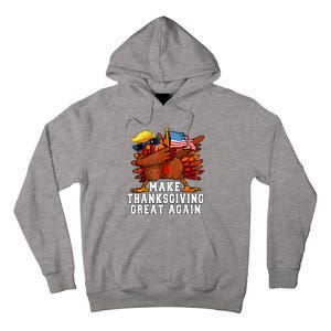 Make Thanksgiving Great Again Funny Turkey 2024 President Tall Hoodie