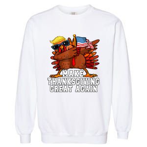 Make Thanksgiving Great Again Funny Turkey 2024 President Garment-Dyed Sweatshirt