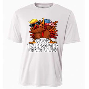 Make Thanksgiving Great Again Funny Turkey 2024 President Cooling Performance Crew T-Shirt