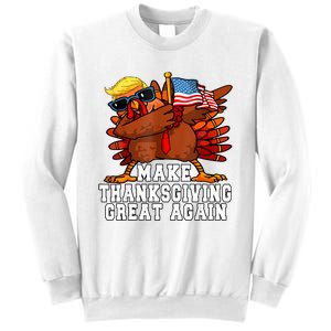 Make Thanksgiving Great Again Funny Turkey 2024 President Sweatshirt