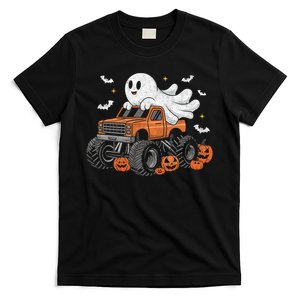 Monster Truck Ghost Pumpkin Halloween Costume T-Shirt