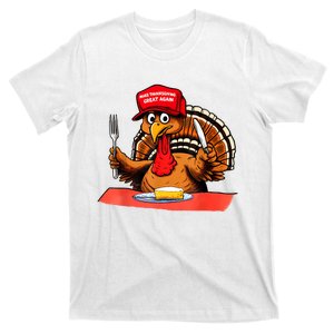 Make Thanksgiving Great Again Funny Donald Trump Turkey 2024 T-Shirt