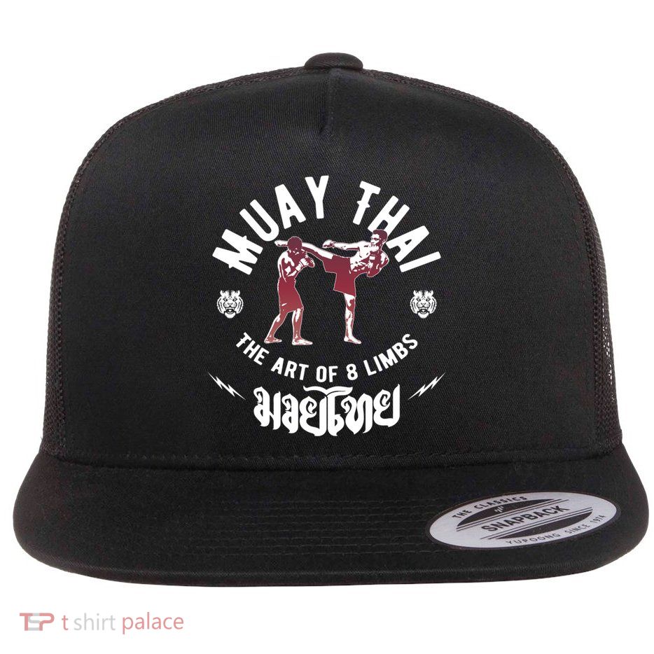 Muay Thai Gift Fight Club Art Of 8 Limbs Mma Fighter Gift Flatbill Hat