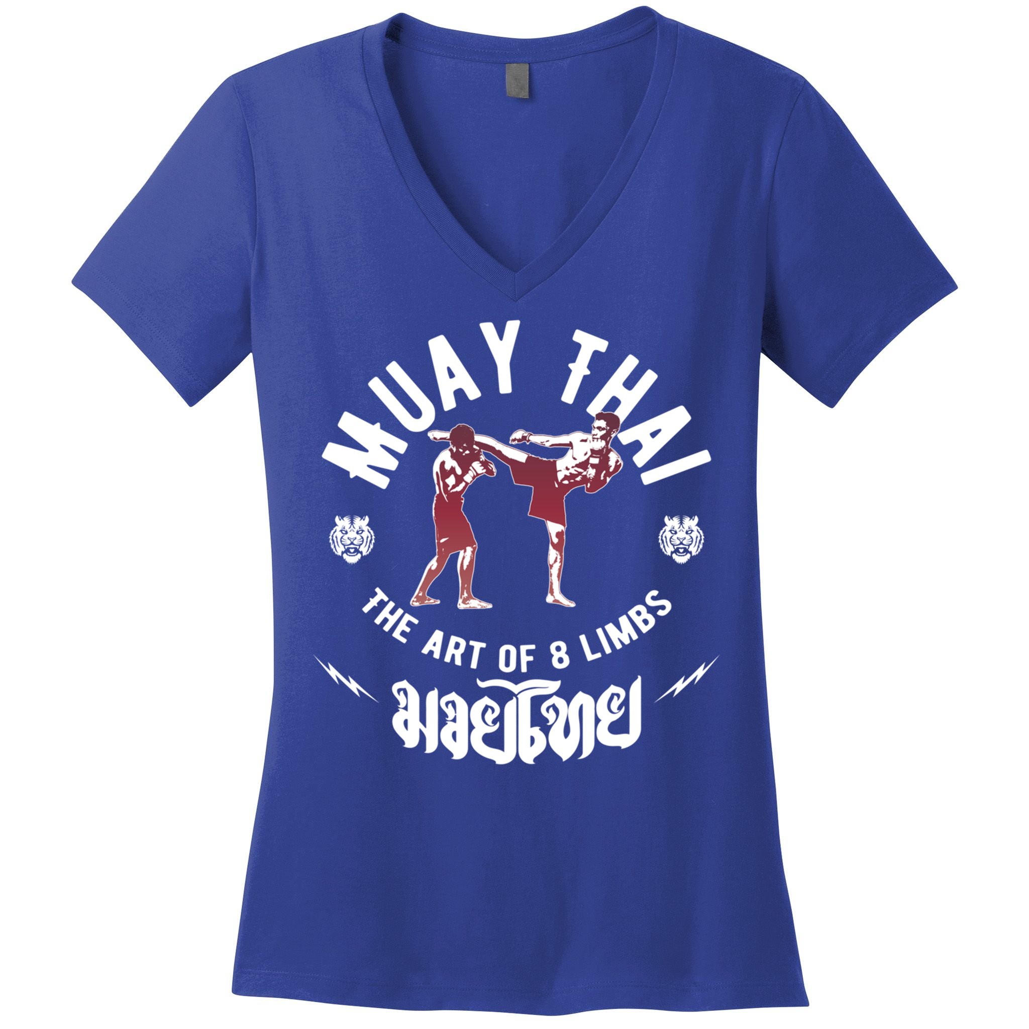 Muay Thai Gift Fight Club Art Of 8 Limbs Mma Fighter Gift Women's V-Neck T-Shirt