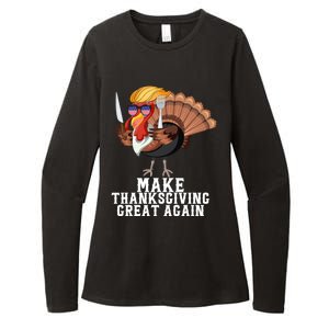 Make Thanksgiving Great Again Trump Holiday Turkey 2024 Gift Womens CVC Long Sleeve Shirt