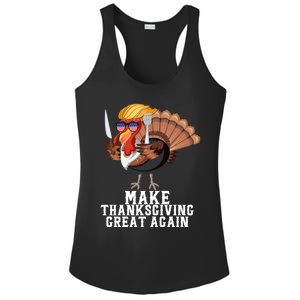 Make Thanksgiving Great Again Trump Holiday Turkey 2024 Gift Ladies PosiCharge Competitor Racerback Tank