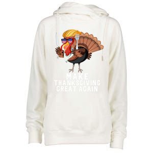 Make Thanksgiving Great Again Trump Holiday Turkey 2024 Gift Womens Funnel Neck Pullover Hood