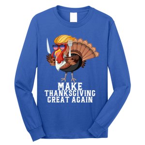 Make Thanksgiving Great Again Trump Holiday Turkey 2024 Gift Long Sleeve Shirt