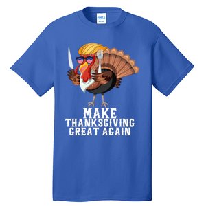 Make Thanksgiving Great Again Trump Holiday Turkey 2024 Gift Tall T-Shirt