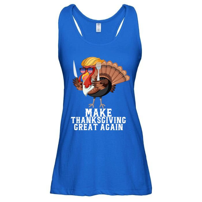 Make Thanksgiving Great Again Trump Holiday Turkey 2024 Gift Ladies Essential Flowy Tank