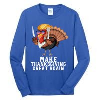 Make Thanksgiving Great Again Trump Holiday Turkey 2024 Gift Tall Long Sleeve T-Shirt