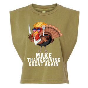 Make Thanksgiving Great Again Trump Holiday Turkey 2024 Gift Garment-Dyed Women's Muscle Tee