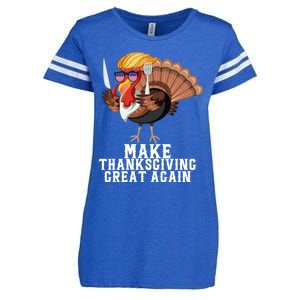 Make Thanksgiving Great Again Trump Holiday Turkey 2024 Gift Enza Ladies Jersey Football T-Shirt