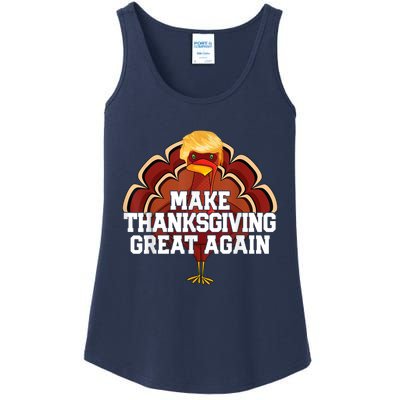 Make Thanksgiving Great Again Trump Turkey Funny 2024 Ladies Essential Tank