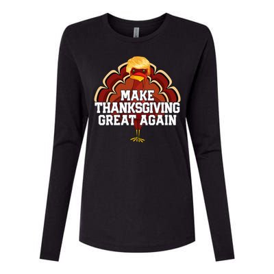 Make Thanksgiving Great Again Trump Turkey Womens Cotton Relaxed Long Sleeve T-Shirt