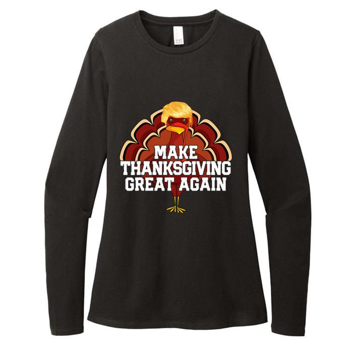 Make Thanksgiving Great Again Trump Turkey Womens CVC Long Sleeve Shirt