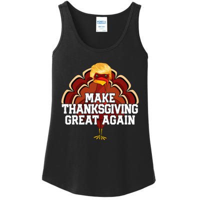 Make Thanksgiving Great Again Trump Turkey Ladies Essential Tank