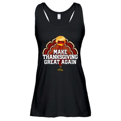 Make Thanksgiving Great Again Trump Turkey Ladies Essential Flowy Tank