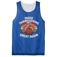 Make Thanksgiving Great Again Trump Turkey Funny 2024 Cool Gift Mesh Reversible Basketball Jersey Tank