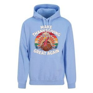 Make Thanksgiving Great Again Trump Turkey Funny 2024 Cool Gift Unisex Surf Hoodie