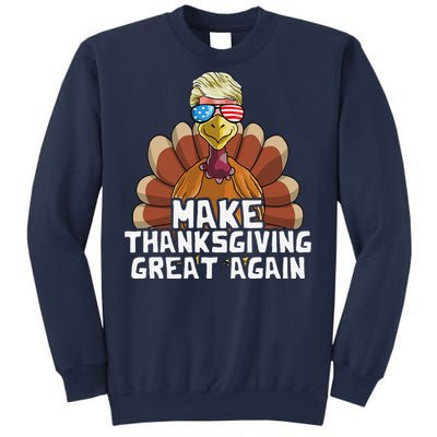 Make Thanksgiving Great Again Trump Turkey Funny Sweatshirt