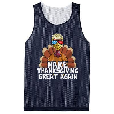 Make Thanksgiving Great Again Trump Turkey Funny Mesh Reversible Basketball Jersey Tank