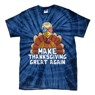 Make Thanksgiving Great Again Trump Turkey Funny Tie-Dye T-Shirt