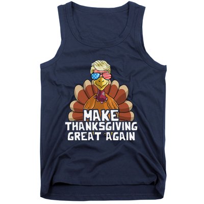 Make Thanksgiving Great Again Trump Turkey Funny Tank Top