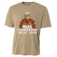 Make Thanksgiving Great Again Trump Turkey Funny Cooling Performance Crew T-Shirt