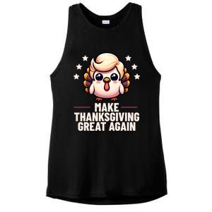 Make Thanksgiving Great Again Trump Turkey Funny Gift Ladies PosiCharge Tri-Blend Wicking Tank