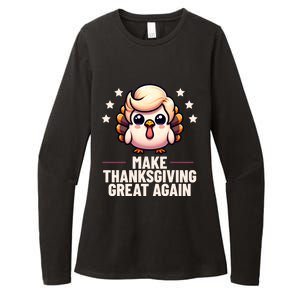 Make Thanksgiving Great Again Trump Turkey Funny Gift Womens CVC Long Sleeve Shirt