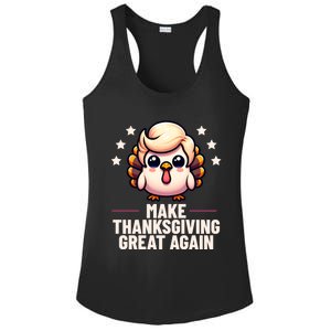 Make Thanksgiving Great Again Trump Turkey Funny Gift Ladies PosiCharge Competitor Racerback Tank