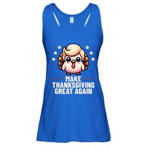 Make Thanksgiving Great Again Trump Turkey Funny Gift Ladies Essential Flowy Tank