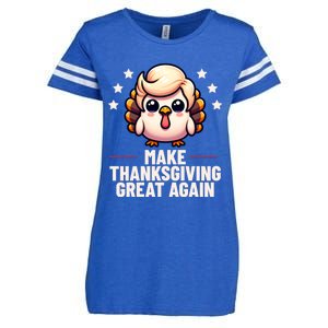 Make Thanksgiving Great Again Trump Turkey Funny Gift Enza Ladies Jersey Football T-Shirt