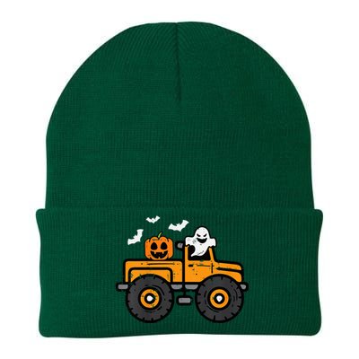 Monster Truck Ghost Pumpkin Halloween Costume Knit Cap Winter Beanie