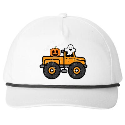 Monster Truck Ghost Pumpkin Halloween Costume Snapback Five-Panel Rope Hat