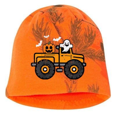 Monster Truck Ghost Pumpkin Halloween Costume Kati - Camo Knit Beanie